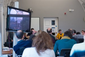 Figure 3: Inventing the Social. CSISP anniversary symposium in the Orangery at Goldsmiths, organised by Noortje Marres, Michael Guggenheim and Alex Wilkie, May 2014