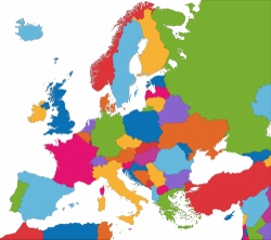 colourful europe map