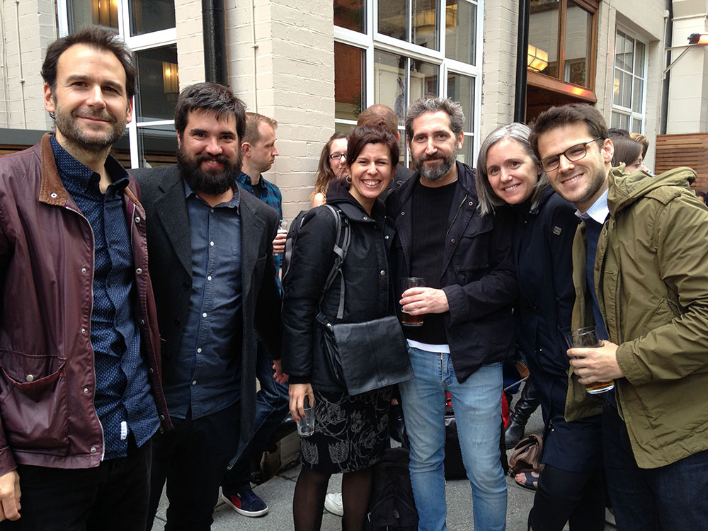 Fig. 1. Workshop participants, from left to right: Tomás Undurraga, Tomás Ariztía, Mariana Heredia, Martín de Santos, Ana Gros, Gustavo Onto